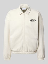 Sweatjacke mit Umlegekragen und Eingrifftaschen von REVIEW - 22