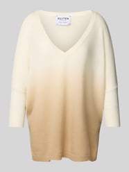 Oversized Strickpullover mit V-Ausschnitt Modell 'MINIE' von Kujten Beige - 39