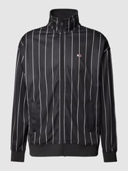 Sweatjacke mit Streifenmuster von Tommy Jeans Schwarz - 41