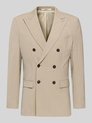 Marynarka garniturowa o kroju slim fit z wzorem w cienkie prążki Model 'SLIM-LIAM' od Selected Homme - 4