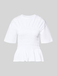 T-shirt met smokdetails en ronde hals van Jake*s Casual - 7