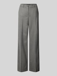 Wide leg stoffen broek met persplooien van Betty Barclay Grijs / zwart - 4