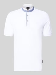 Slim Fit Poloshirt mit Stehkragen von bugatti - 18