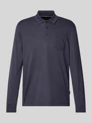 Poloshirt mit Brusttasche von bugatti Blau - 44