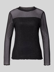 Slim Fit Langarmshirt mit Effektgarn von s.Oliver BLACK LABEL - 2