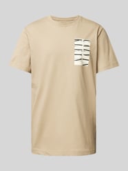 T-Shirt mit Label-Print von Calvin Klein Jeans Beige - 25