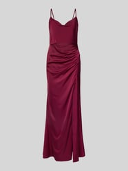 Slim Fit Abendkleid mit Raffungen von Laona Bordeaux - 26