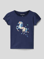 T-shirt met motiefprint van Blue Seven Blauw - 8