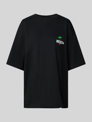 Oversized T-Shirt mit Label-Print von Review Schwarz - 6