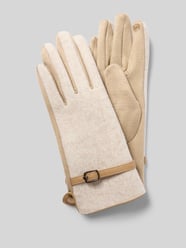 Handschoenen met doornsluiting van EEM Beige - 7