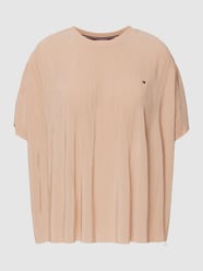 Pyjama-Oberteil mit Plisseefalten von TOMMY HILFIGER Beige - 3