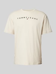 T-Shirt mit Label-Print von Tommy Jeans Beige - 26