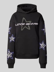 Hoodie met labelprint van LOVE SCARS - 1