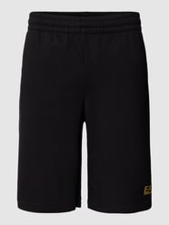 Sweatshorts mit Label-Print, Motiv-Print und regulärem Schnitt von EA7 Emporio Armani Schwarz - 44