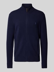 Strickjacke mit Stehkragen und Reißverschluss von Polo Ralph Lauren Blau - 5