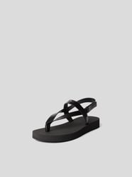 Zehentrenner mit Label-Applikation von Giuseppe Zanotti Grau / Schwarz - 15