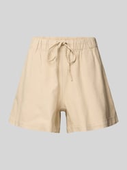 Loose Fit Shorts aus Viskose-Leinen-Mix Modell 'CARO' von Only Beige - 17