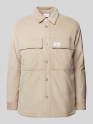 Overhemdjack met borstzakken, model 'corduroy' van Knowledge Cotton Apparel Grijs / zwart - 3