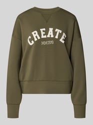 Bluza z mieszanki wiskozy z okrągłym dekoltem model ‘CELLI’ od MOS MOSH - 6