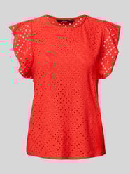 Regular Fit T-Shirt mit Lochstickmuster Muster 'TASSA' von Vero Moda - 25