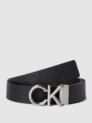 Ledergürtel mit Strukturmuster Modell 'BOMBE' von CK Calvin Klein Schwarz - 23