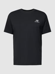 T-Shirt mit Rundhalsausschnitt und Label-Stitching von New Balance Schwarz - 43