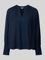 Regular Fit Bluse mit V-Ausschnitt von Tommy Hilfiger Blau - 8