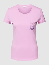 T-Shirt mit Label-Stitching von Liu Jo White Lila - 8