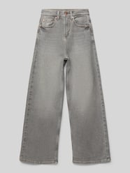 Slim Fit Wide Leg Jeans aus Baumwoll-Mix in Super High Rise von s.Oliver RED LABEL Grau - 25