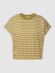 T-shirt met elastische band van edc By Esprit Groen - 23