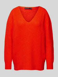 Strickpullover mit U-Boot-Ausschnitt von Oui Rot - 4