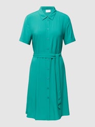 Knielanges Kleid mit Knopfleiste Modell 'Paya' von Vila Blau - 48