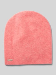 Czapka beanie z detalem z logo od Seeberger Fuksjowy - 18