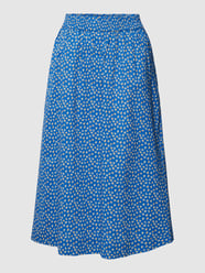 Midirock aus Baumwolle mit floralem Print Modell 'Ursula' von Saint Tropez Blau - 9