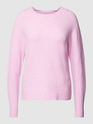 Sweter z dzianiny z okrągłym dekoltem model ‘DOFFY’ od Vero Moda Różowy - 27
