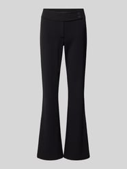 Flared fit broek van elastische viscosemix met knoopsluiting van Gina Tricot - 2