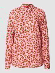 Overhemdblouse met all-over motief van Milano Italy Roze - 17