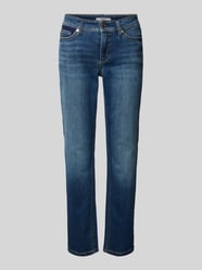 Verkürzte Straight Fit Jeans aus Baumwoll-Mix Modell 'PIPER' von Cambio Blau - 38