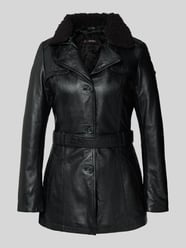 Ledermantel mit Reverskragen von Cabrini - 19