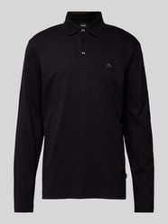 Regular Fit Poloshirt mit Label-Badge Modell 'Paley' von BOSS Schwarz - 34