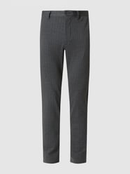 Tapered fit broek met krijtstreep, model 'Mark' van Only & Sons Grijs - 28