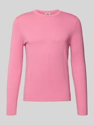 Gebreide pullover met ribboorden, model 'Irmino' van Drykorn Fuchsia - 40