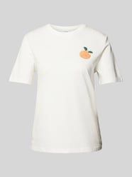T-Shirt mit Rundhalsausschnitt Modell 'SYBIL' von Vila Weiß - 4