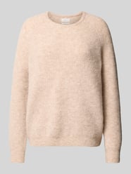 Gebreide pullover met ribboorden van Fynch-Hatton Beige - 32