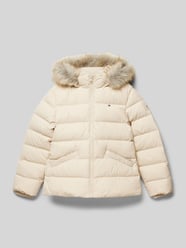 Steppjacke mit Kunstfell von Tommy Hilfiger Teens Beige - 16