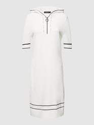 Knielanges Kleid mit Kontraststreifen von Marc Cain Weiß - 14