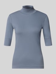 Slim Fit T-Shirt aus Baumwoll-Mix mit Stehkragen von Marc Cain - 14