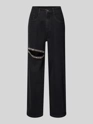 Jeans met cut-outs en siersteentjes van Karo Kauer - 44
