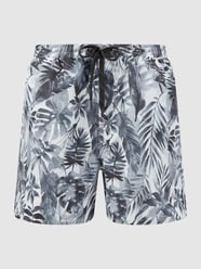 Badehose mit Allover-Muster Modell 'Sted' von Only & Sons Schwarz - 14