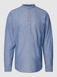 Slim Fit Freizeithemd mit Stehkragen Modell 'SUMMER' von Jack & Jones Premium Blau - 37